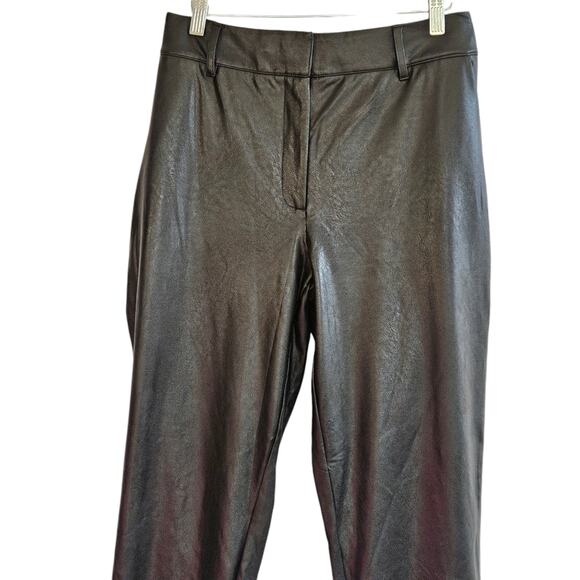 Commando Faux Leather Trousers Cropped Size L NEW High Rise Straight Leg Cropped - Picture 6 of 12